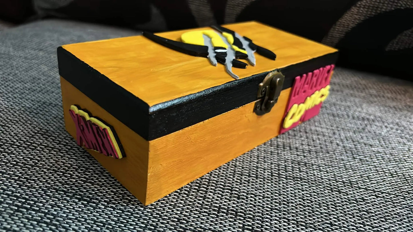 Wolverine Box - Hand-Painted Wood EME