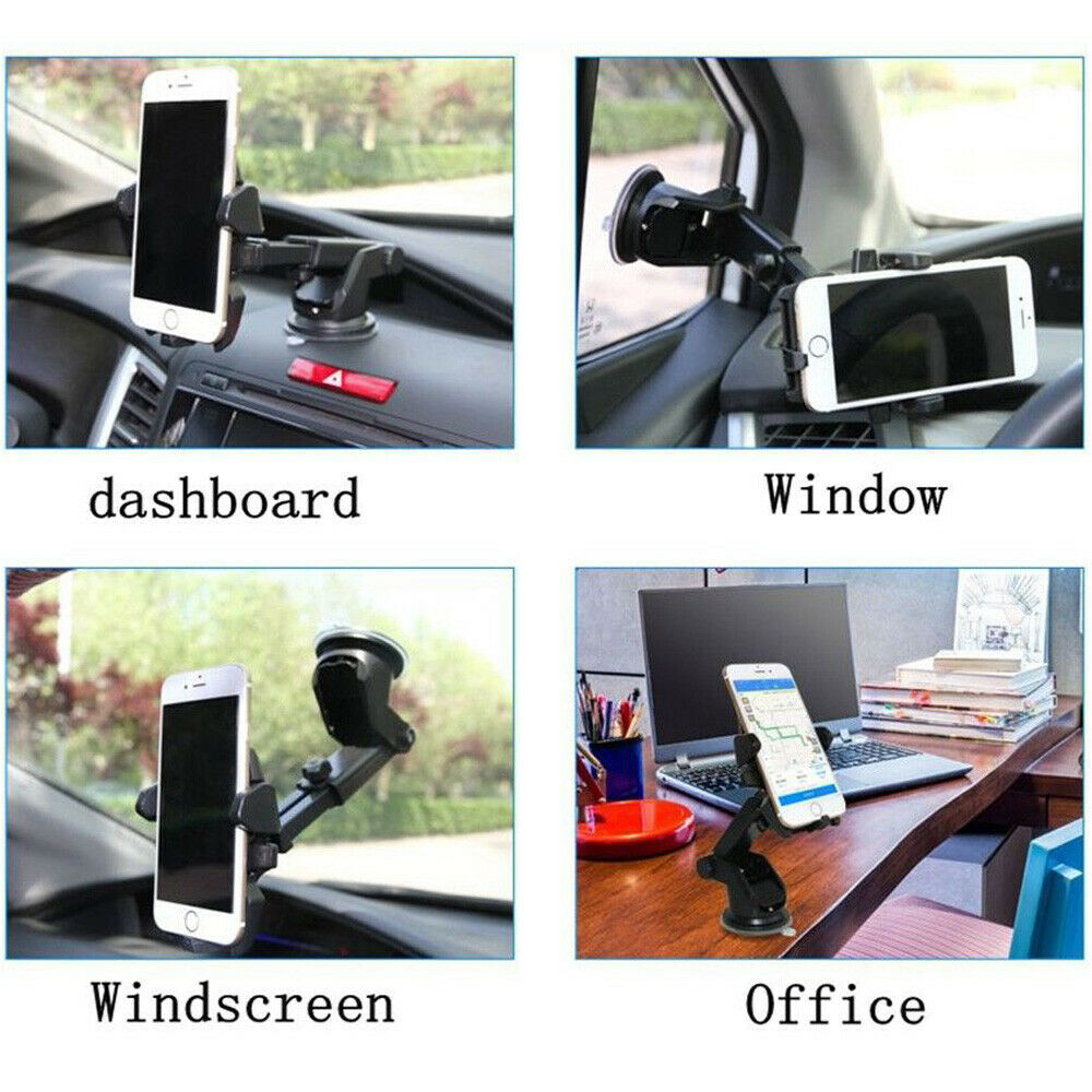 360 Rotatable In Car Suction Phone Holder Dashboard Windscreen Universal Mount