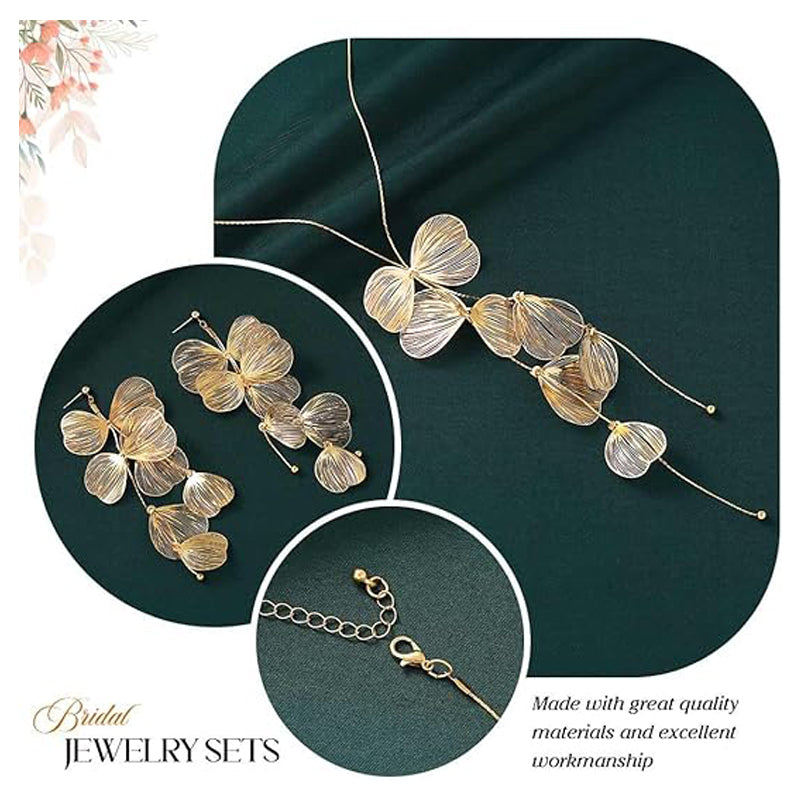 Gold Leaf Choker Necklace For Women,Trendy Boho Black Ginkgo Leaves Long Tassel Necklace, Aesthetic Beachy Party Jewelry Accessories Gifts