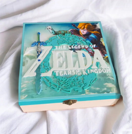 Caja Zelda Tears of Kingdom, de madera elaborado a mano EME