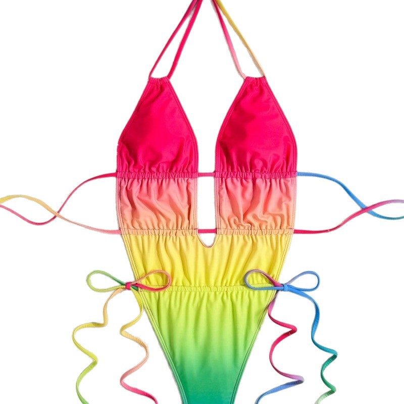Fashionable One-piece Ruched Bikini