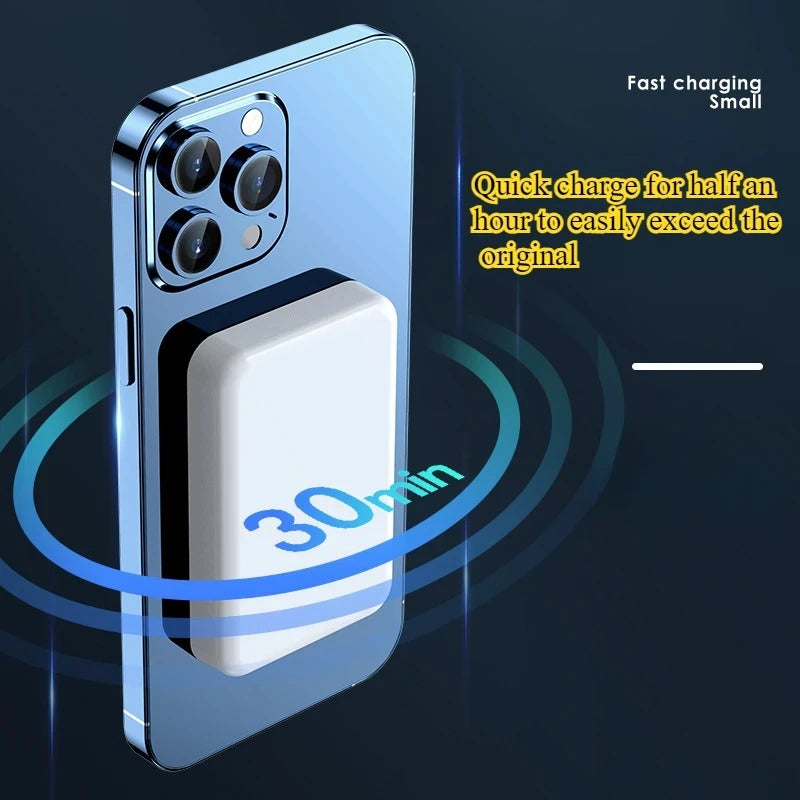 20W Power Bank With Magnetic Closure, 10000mAh, Portable, Wireless, Fast Charging, MagSafe Compatible For IPhone 15 Pro Max And 16 Pro  ONLY SHIPPING GERMANY