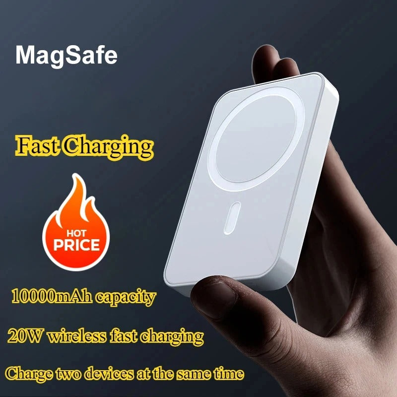 20W Power Bank With Magnetic Closure, 10000mAh, Portable, Wireless, Fast Charging, MagSafe Compatible For IPhone 15 Pro Max And 16 Pro  ONLY SHIPPING GERMANY