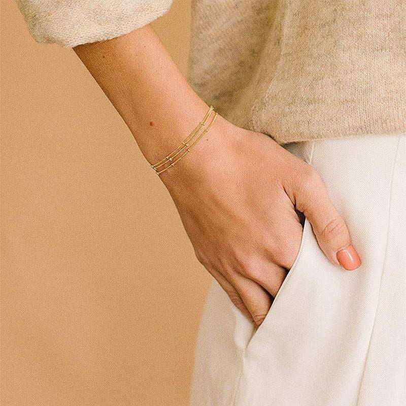 14K Gold Dainty Gold Bracelets