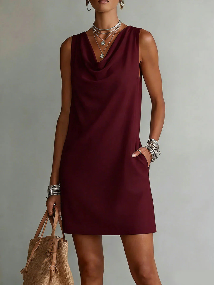Fashionable Womens Off-shoulder Sleeveless Dress