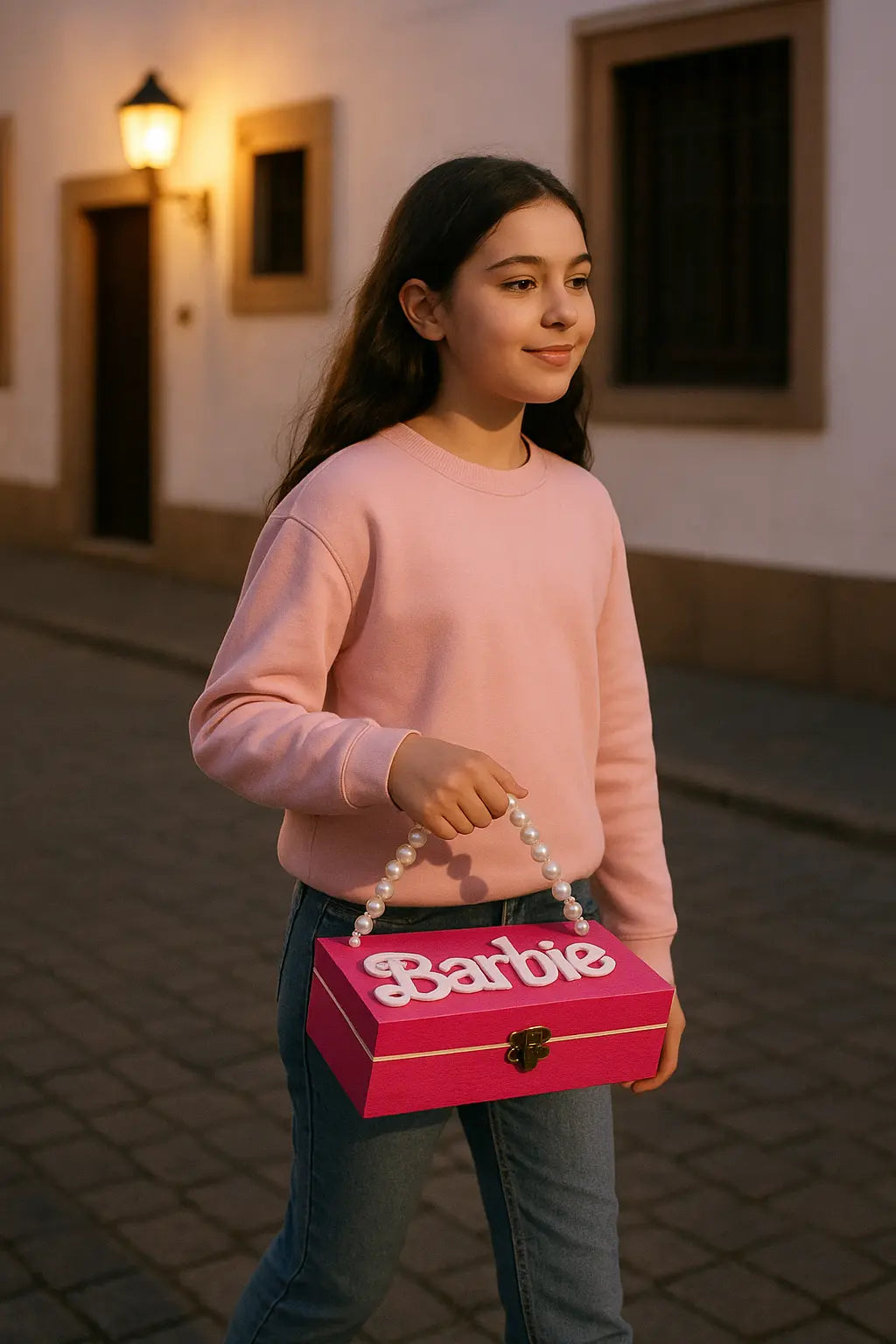 Handmade Barbie Decorative Box - Hand-Painted Wood EME