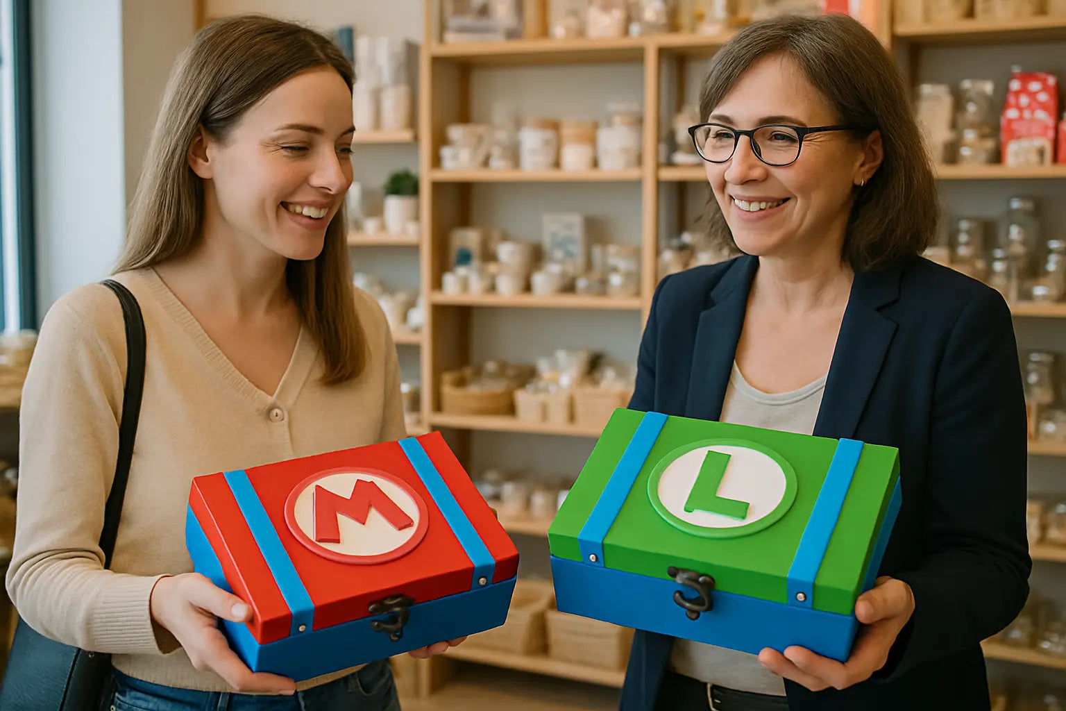 Caja Mario / Luigi  | Caja de madera decorativa | EME regalos EME