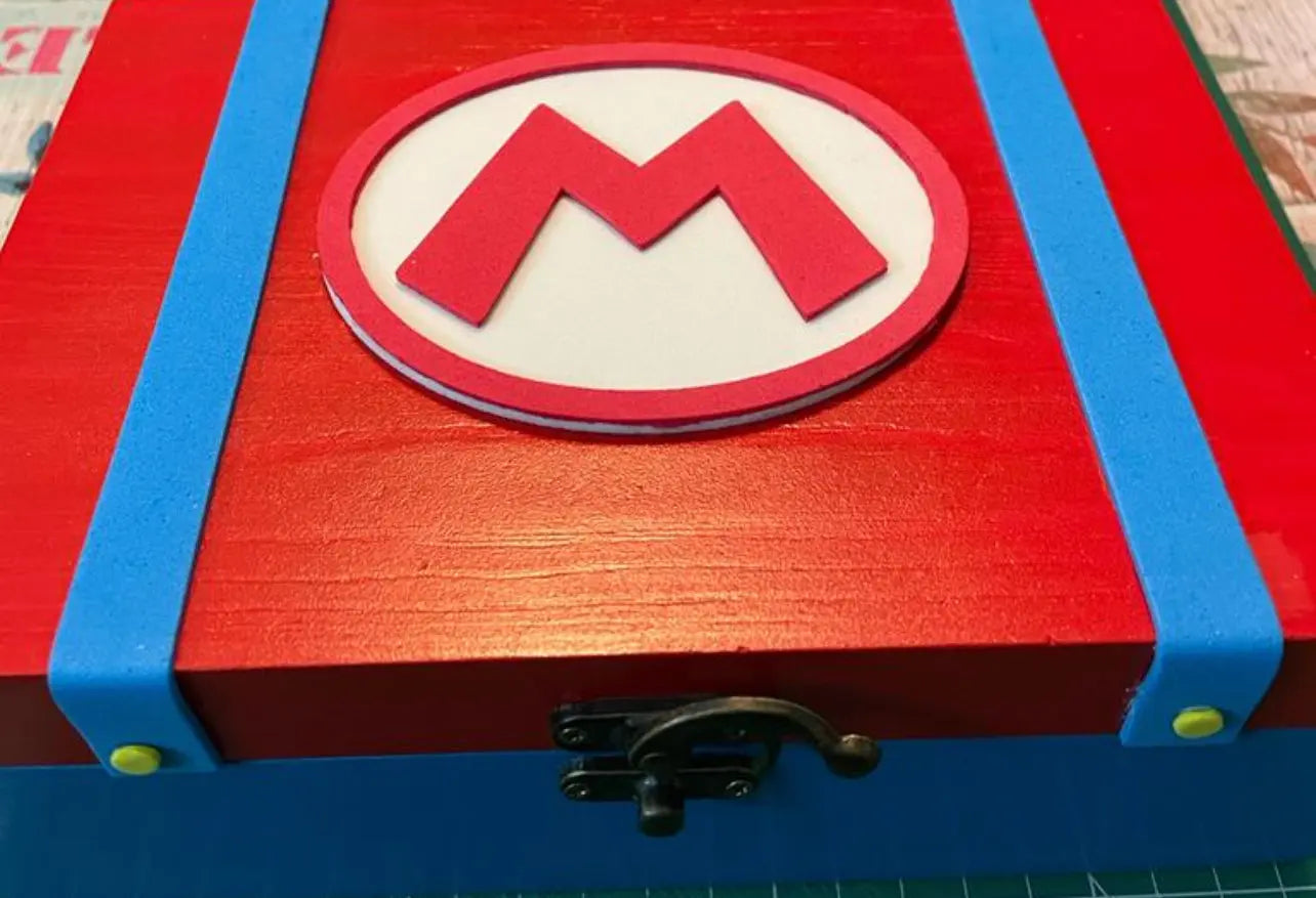 Caja Mario / Luigi  | Caja de madera decorativa | EME regalos EME