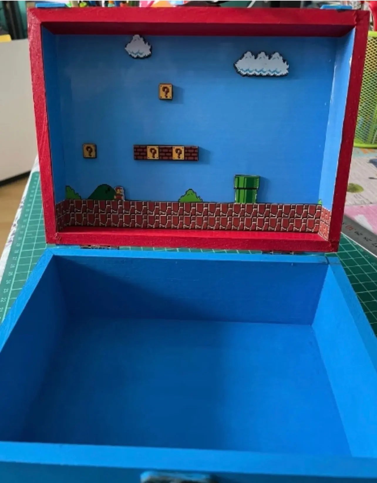 Caja Mario / Luigi  | Caja de madera decorativa | EME regalos EME