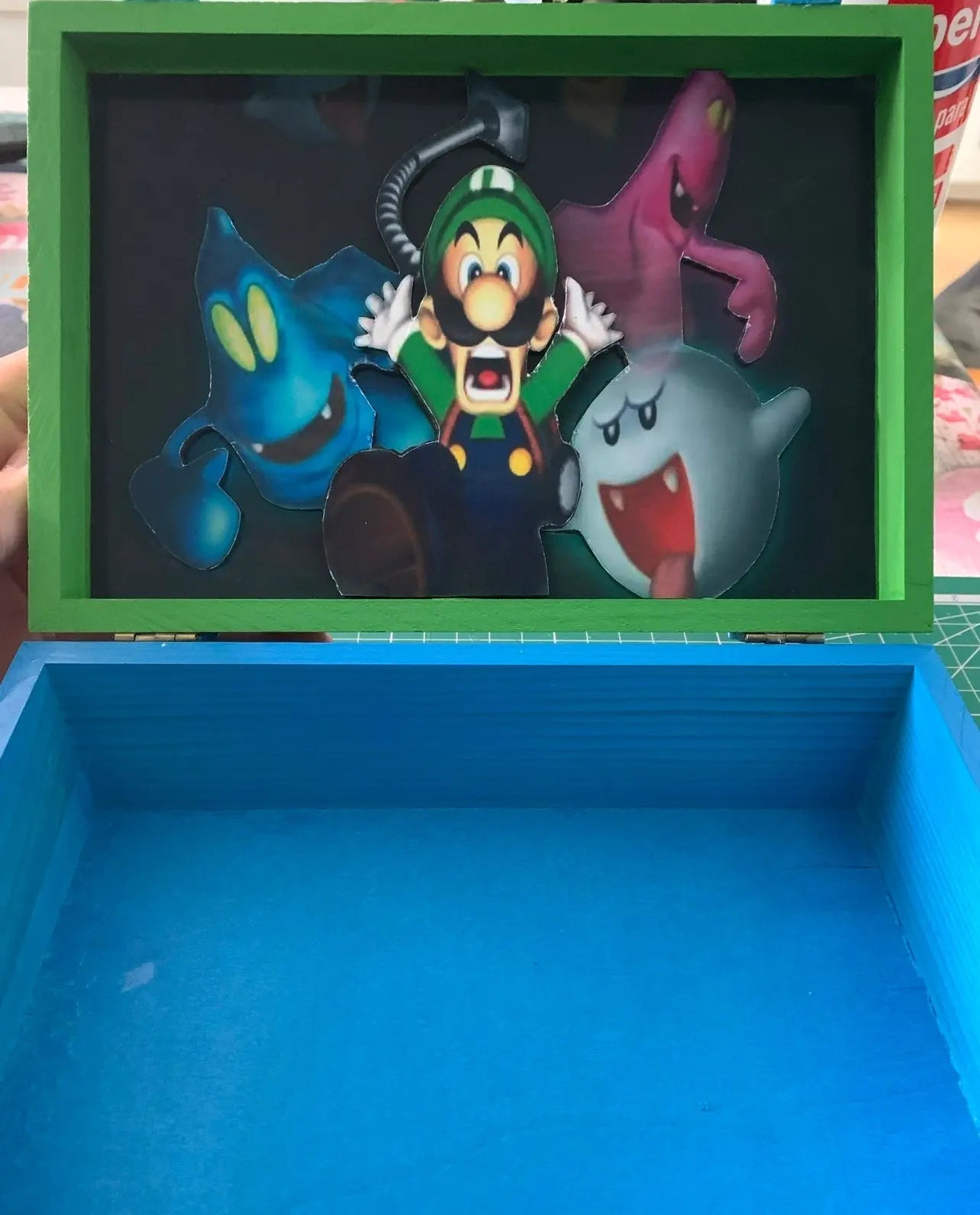 Caja Mario / Luigi  | Caja de madera decorativa | EME regalos EME