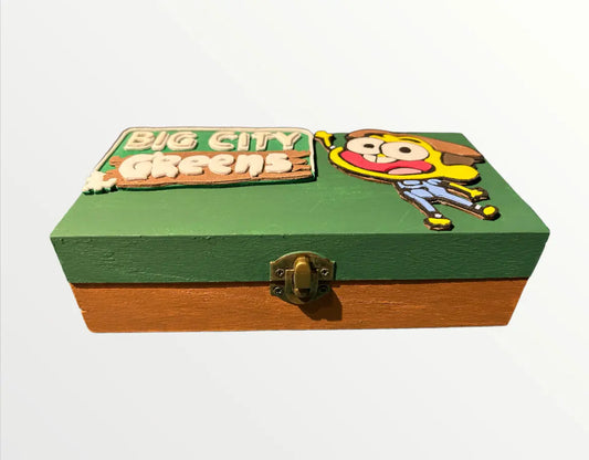 The Green Family TV Show Box - Hand-Painted Wood EME
