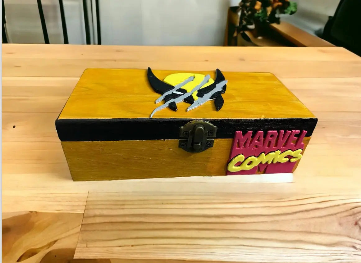 Wolverine Box - Hand-Painted Wood EME