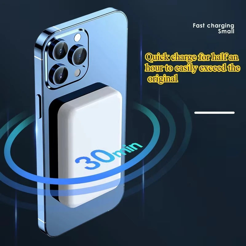 20W Power Bank With Magnetic Closure, 10000mAh, Portable, Wireless, Fast Charging, MagSafe Compatible For IPhone 15 Pro Max And 16 Pro  ONLY SHIPPING GERMANY
