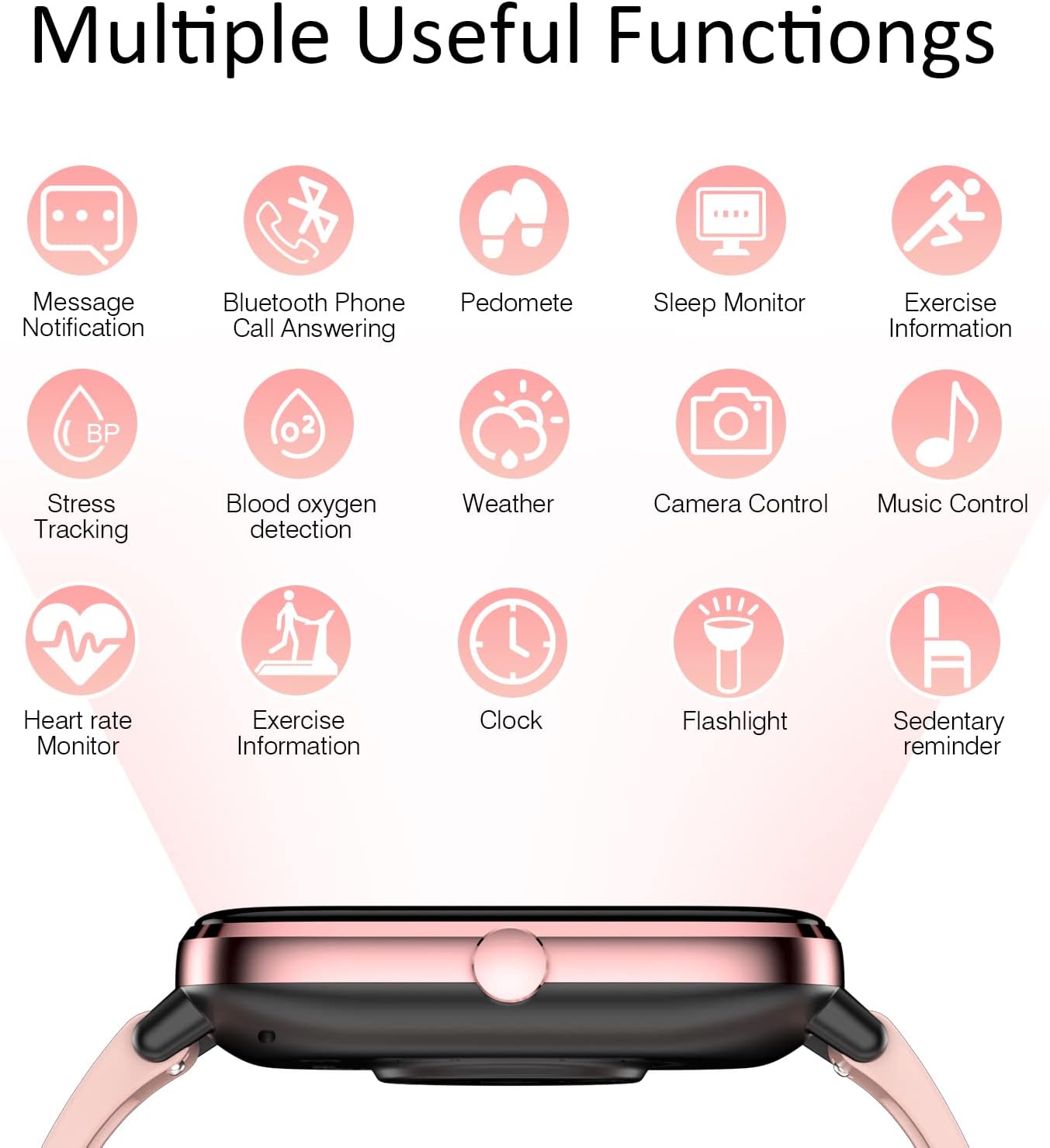 New Smartwatches Now On Sale, Featuring Message Alerts, Call Answering, Health Monitoring, Activity Tracking, Notification Reminders, And Fitness Functions.Not Waterproof