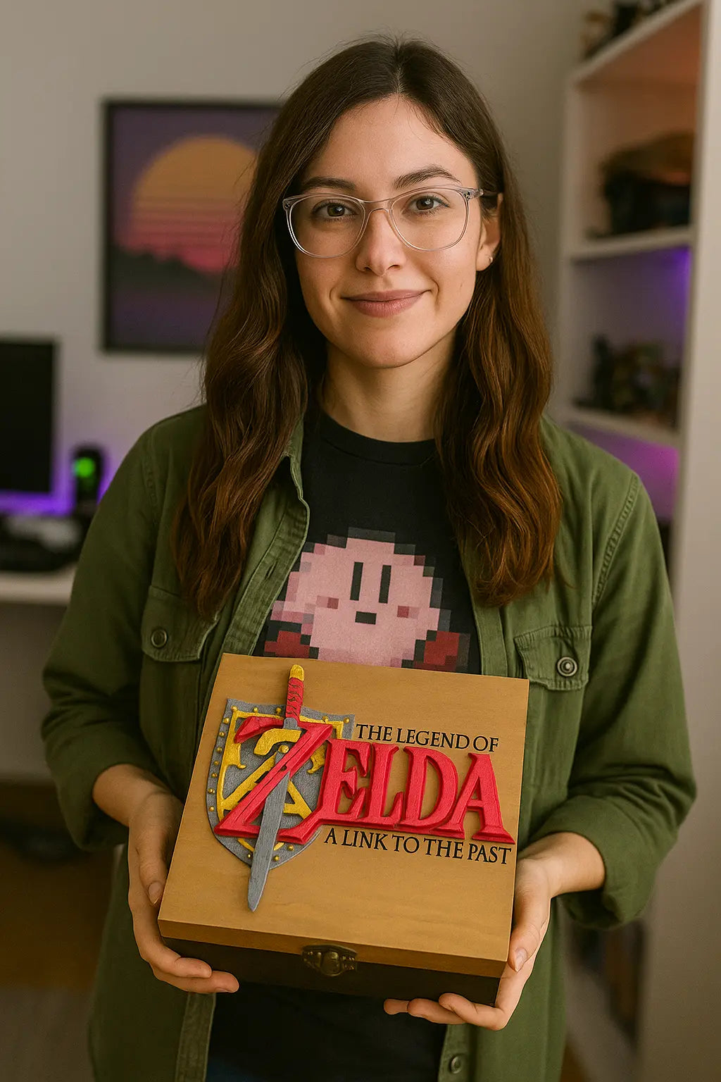 Zelda Link to the Past Box - Handmade Wood SNES | EME EME