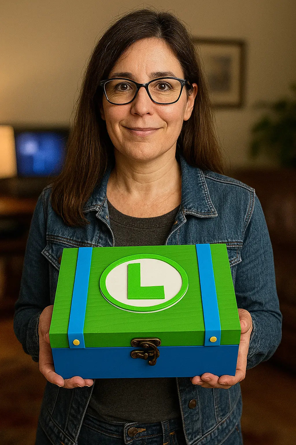 Caja Mario / Luigi  | Caja de madera decorativa | EME regalos EME