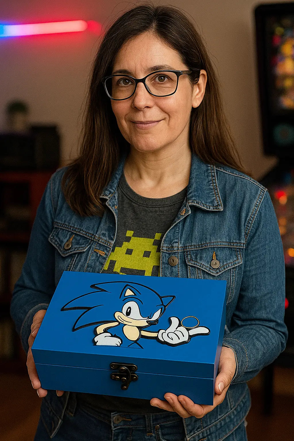 Caja Sonic Erizo - Madera Decorativa Gaming | EME EME