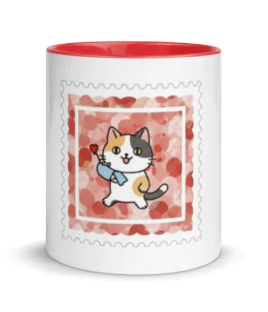 Taza Gatito Color Interior Rojo EME