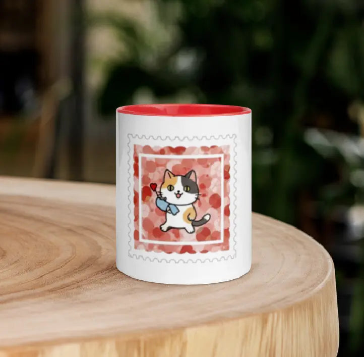 Taza Gatito Color Interior Rojo EME
