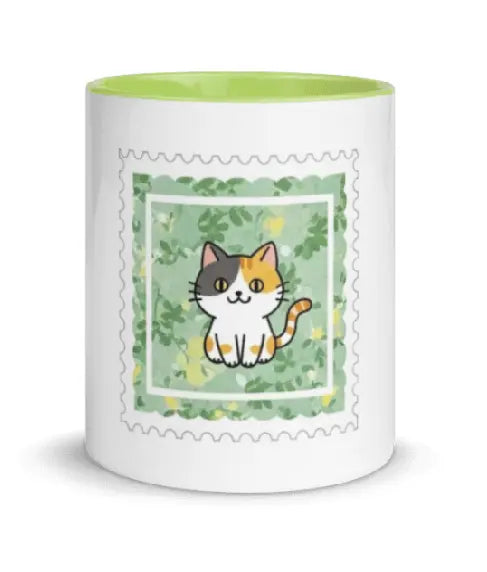 Taza gatito color interior verde EME