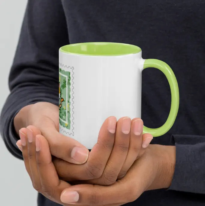 Taza gatito color interior verde EME